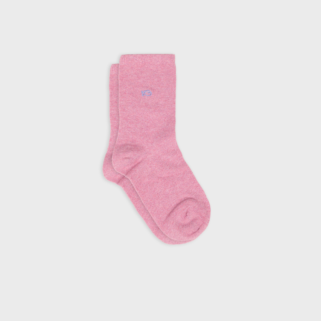 Chaussettes pailletées en coton peigné unies - Rose: Taille unique: 37/40 — vue 1 sur 4