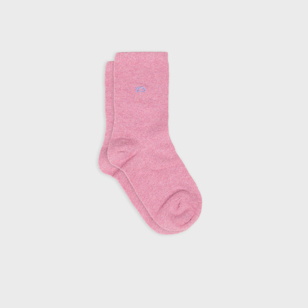 Chaussettes pailletées en coton peigné unies - Rose: Taille unique: 37/40 — vue 1 sur 4