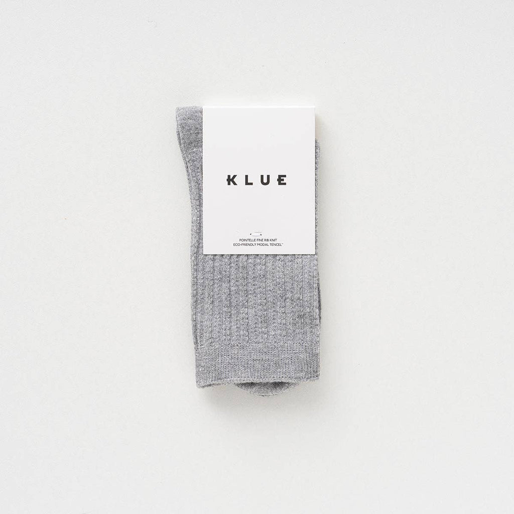 Pointelle Fine Rib Knit KLUE | Gris Clair: 36-40 — vue 3 sur 4