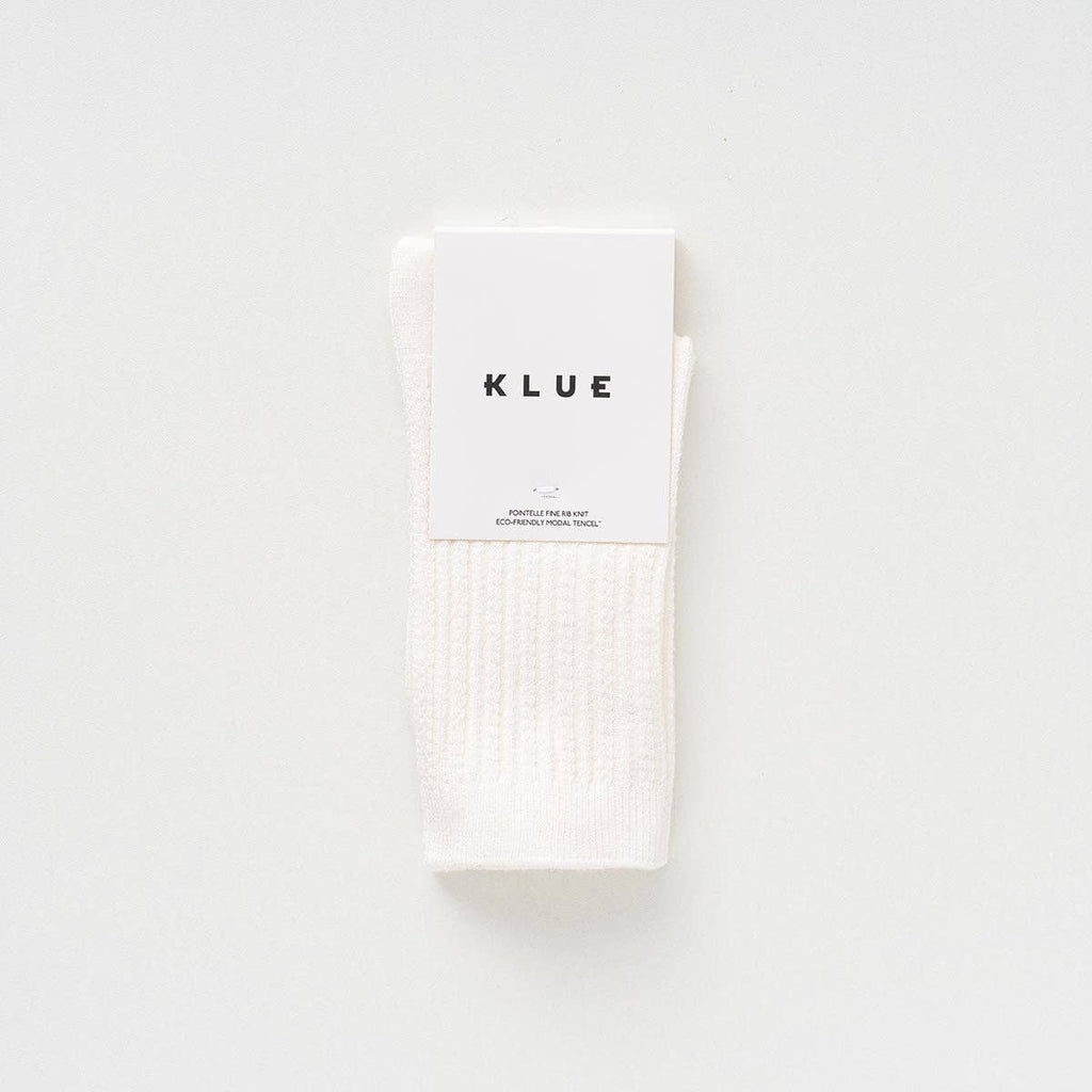 KLUE Pointelle Côtelé Fin en Tricot | Blanc: 36-40 — vue 2 sur 4
