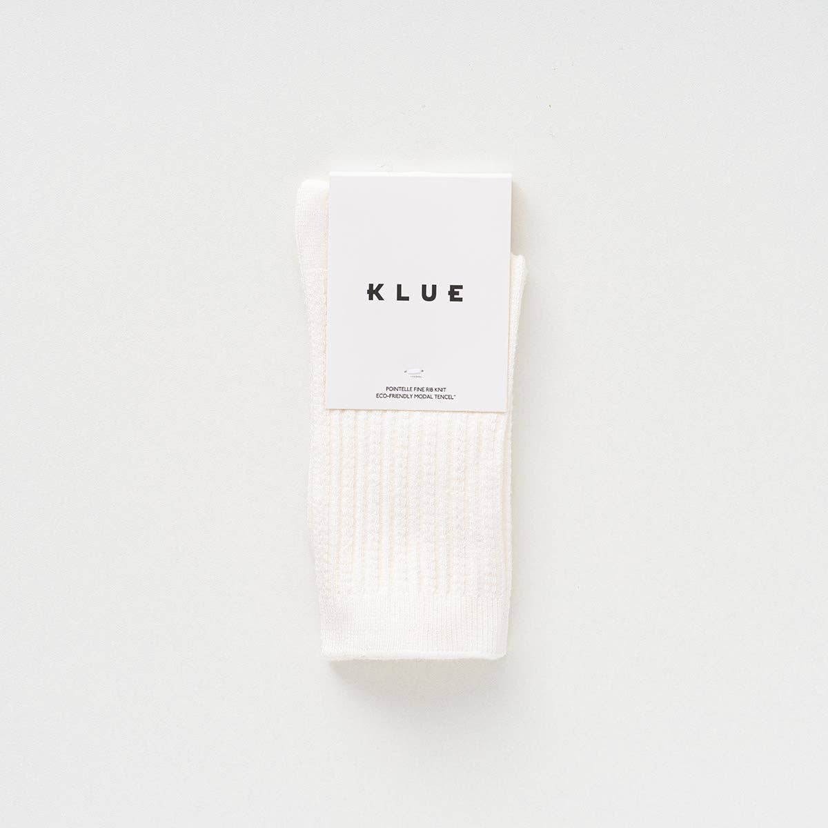 KLUE Pointelle Côtelé Fin en Tricot | Blanc: 36-40 — vue 2 sur 4