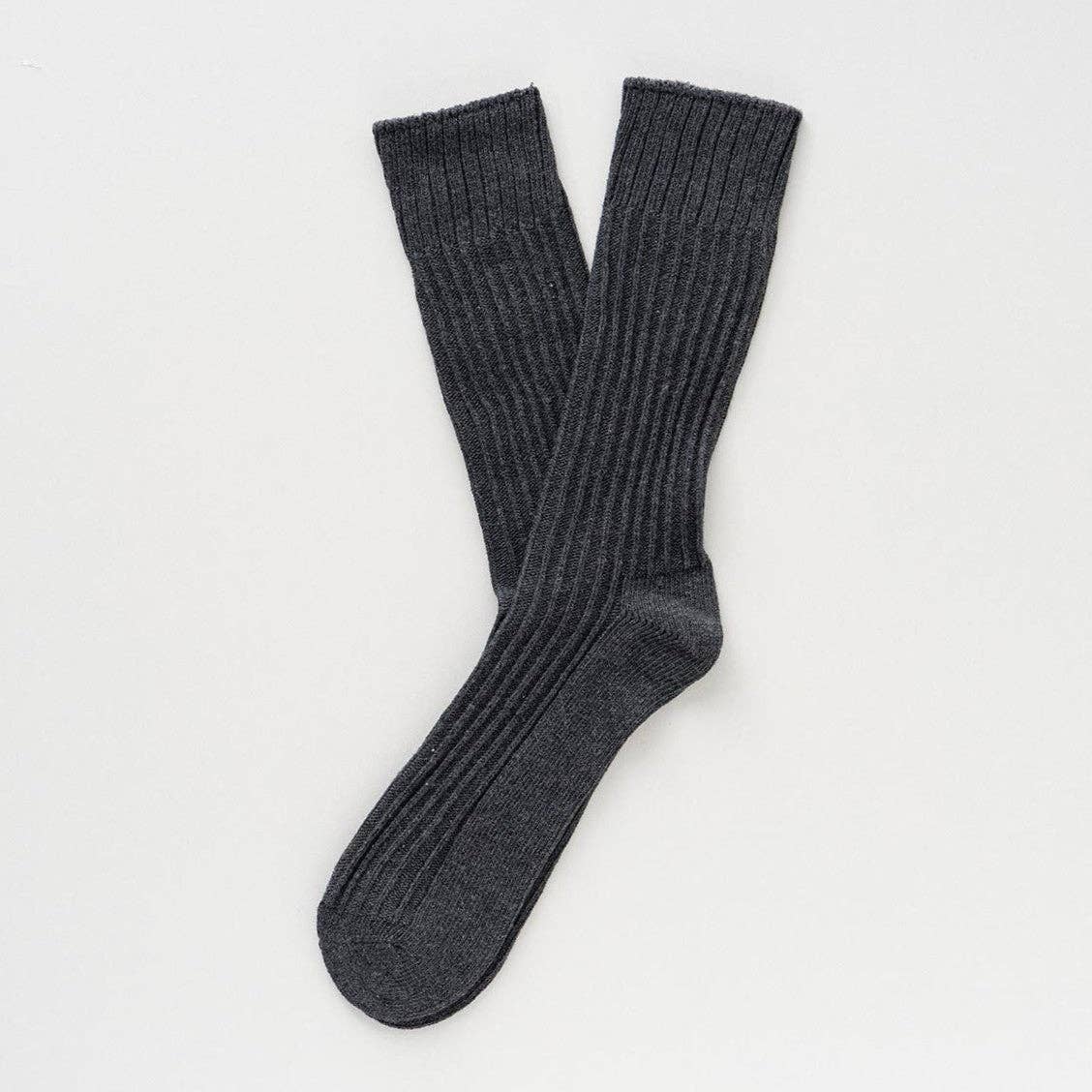 Chaussettes à rayures tricotées en coton biologique KLUE | Anthracite: 36-40 — vue 3 sur 5