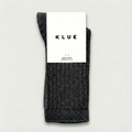 Chaussettes à rayures tricotées en coton biologique KLUE | Anthracite: 36-40 — vue 1 sur 5