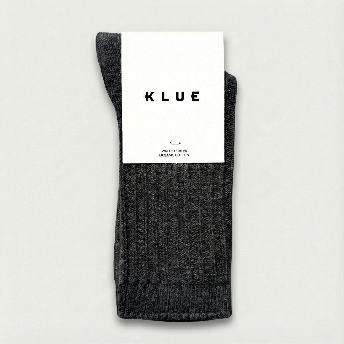 Chaussettes à rayures tricotées en coton biologique KLUE | Anthracite: 36-40 — vue 1 sur 5