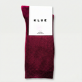 Chaussettes à fines rayures unies en coton biologique KLUE | Bourgogne: 36-40 — vue 1 sur 6
