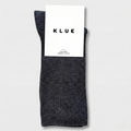 Chaussettes à fines rayures unies en coton biologique KLUE | Anthracite: 36-40 — vue 1 sur 5