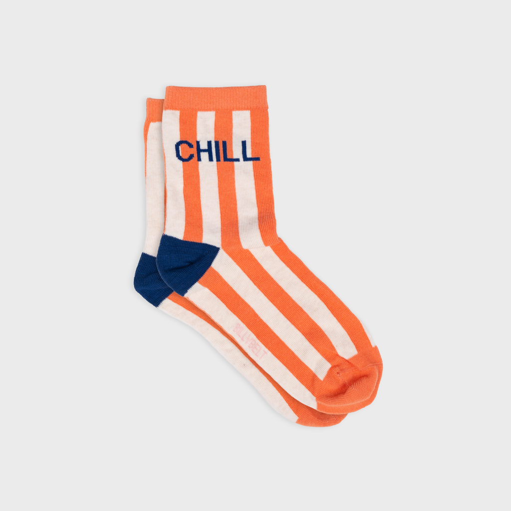 Chaussettes en coton peigné à message - Chill: Taille unique: 37/40 — vue 1 sur 4