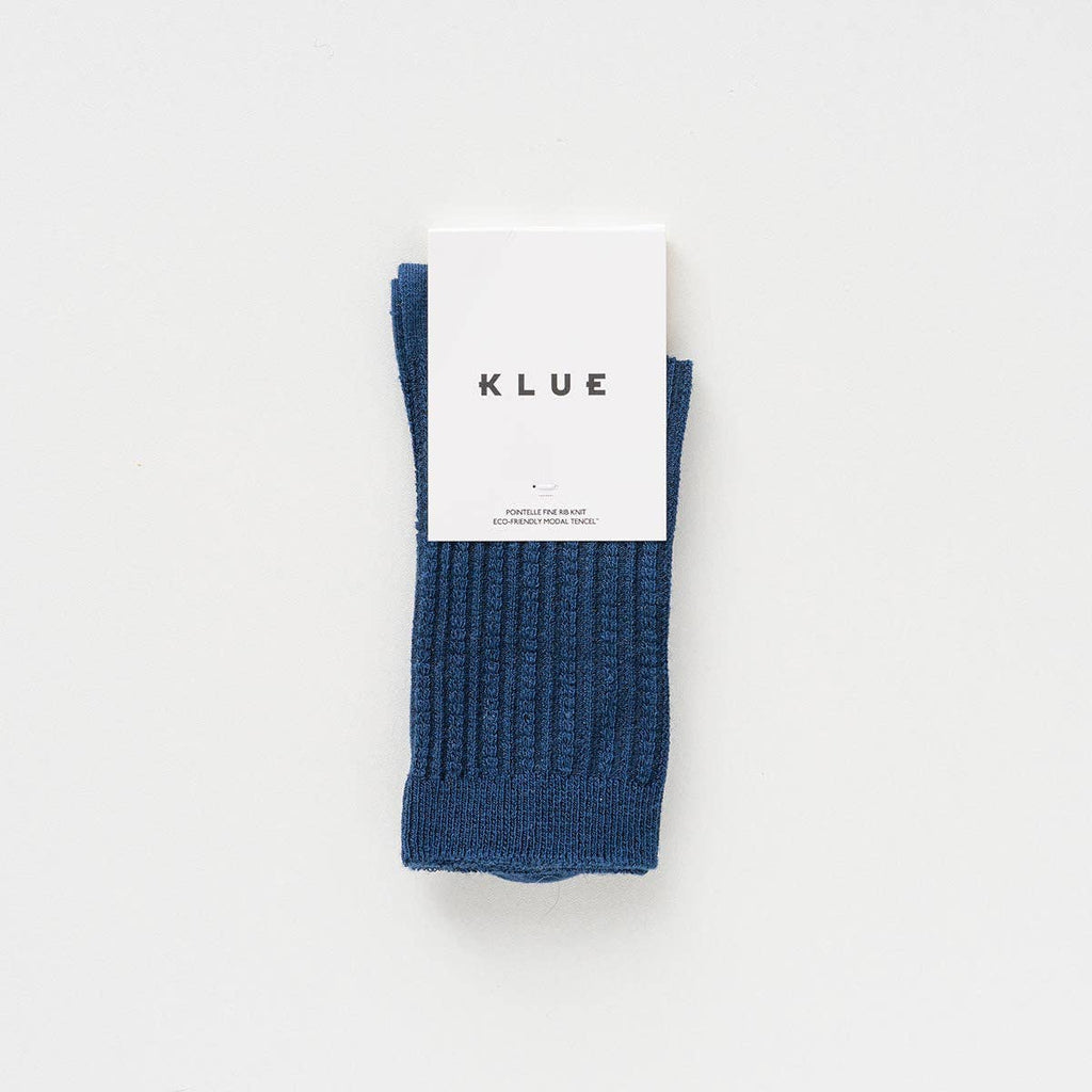 KLUE Pointelle Côtelé Fin en Tricot | Marine: 36-40 — vue 2 sur 4