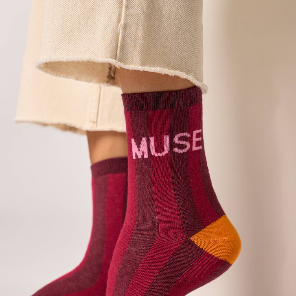 Chaussettes en coton peigné à message - Muse: Taille unique: 37/40 — vue 4 sur 4