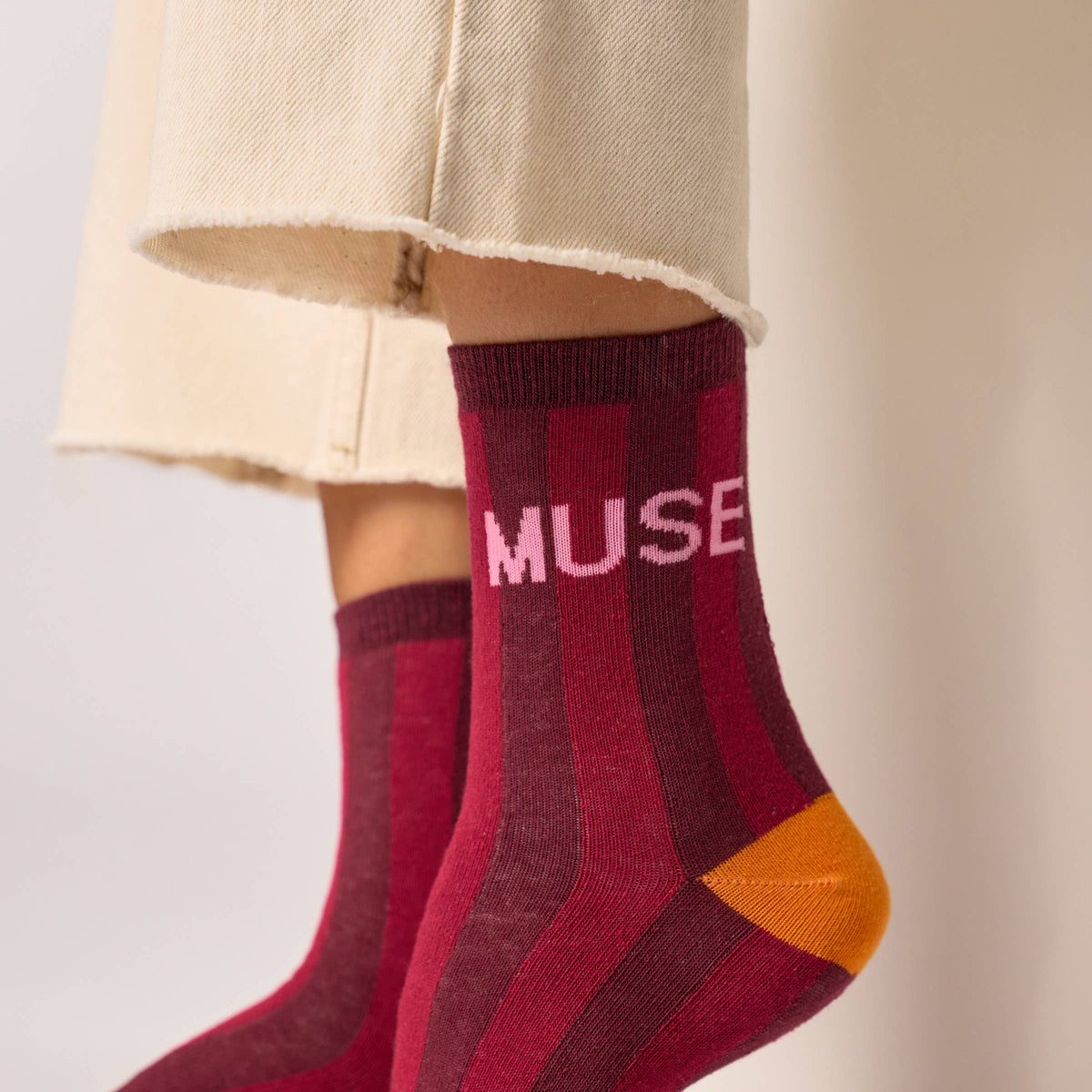 Chaussettes en coton peigné à message - Muse: Taille unique: 37/40 — vue 4 sur 4