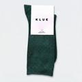 Chaussettes à fines rayures unies en coton biologique KLUE | Vert foncé: 36-40 — vue 1 sur 5