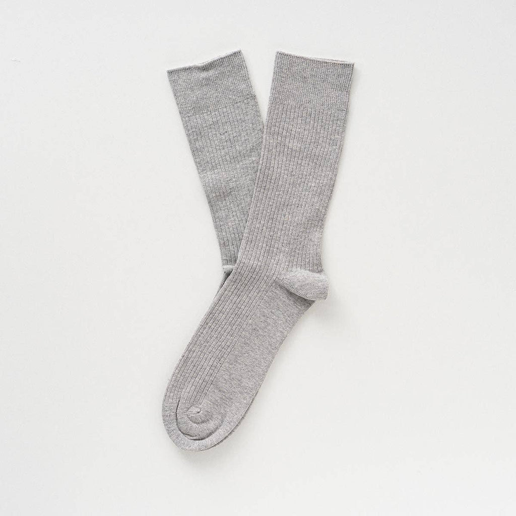 Chaussettes à fines rayures unies en coton biologique KLUE | Gris clair: 36-40 — vue 5 sur 5