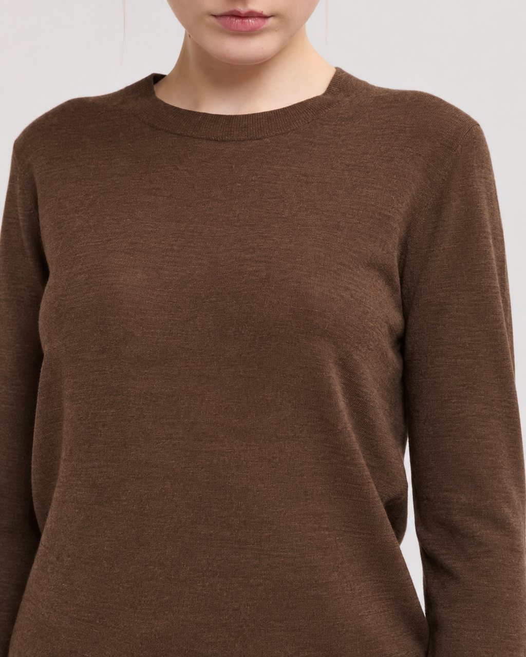 Détail maille du pull Catelina en cachemire bronze Absolut Cashmere