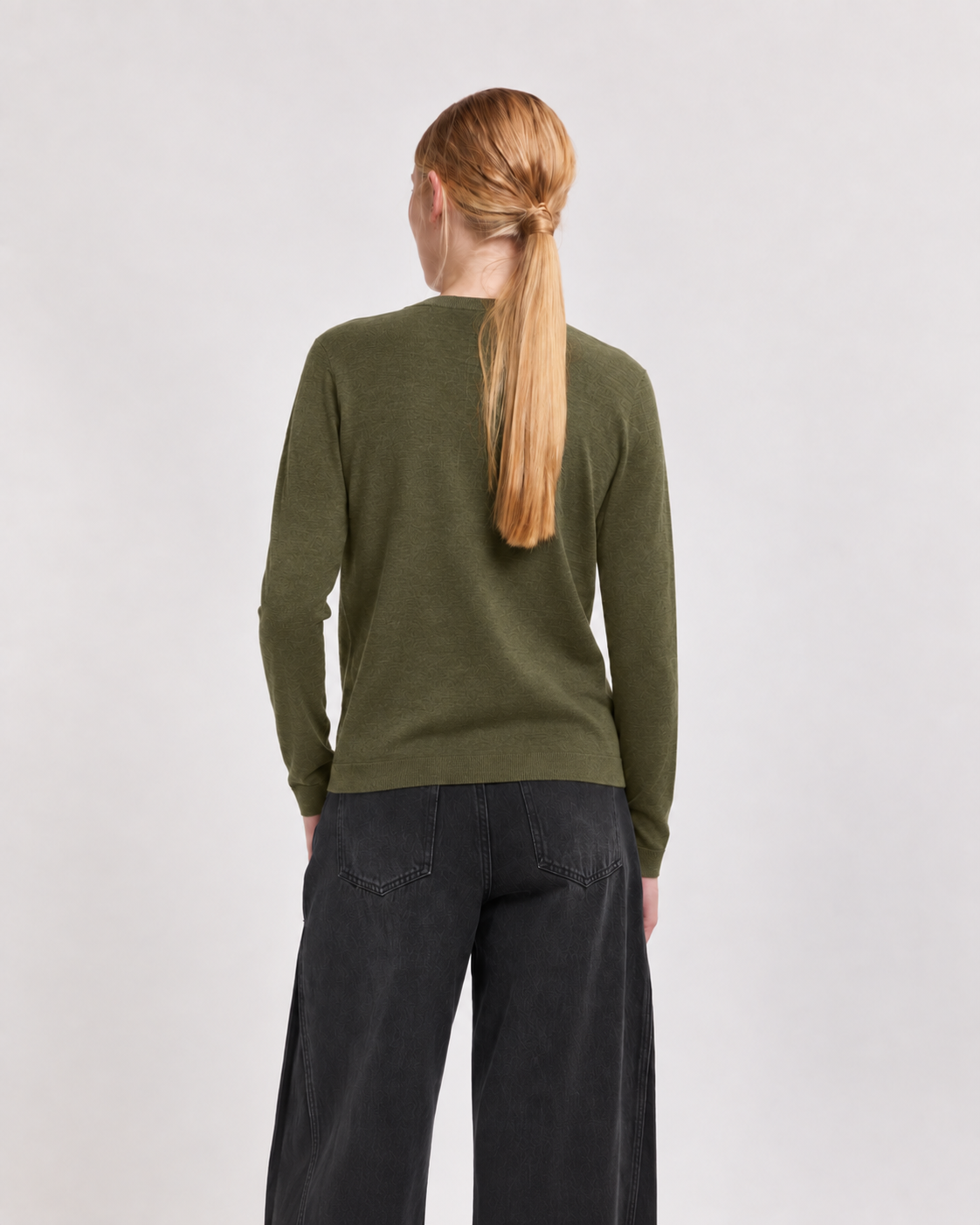 Pull Catelina en cachemire artichaut foncé Absolut Cashmere vue de dos