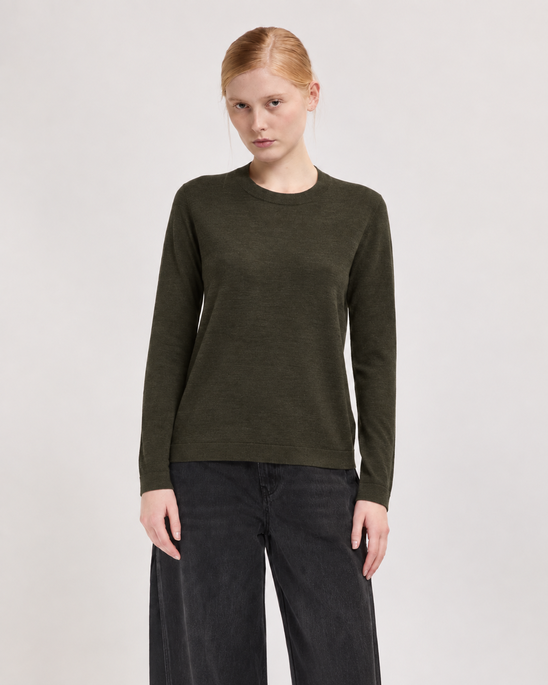 Pull Catelina en cachemire artichaut foncé Absolut Cashmere vue de face