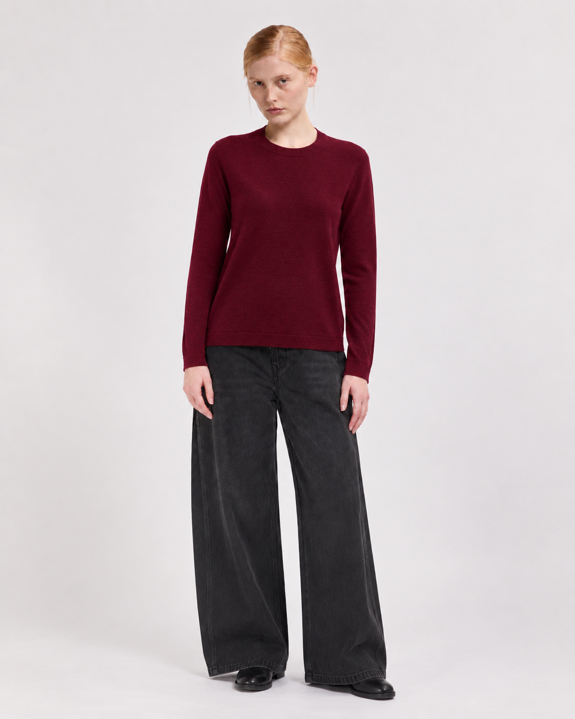 Pull Catelina en cachemire cerise profonde Absolut Cashmere vue de face