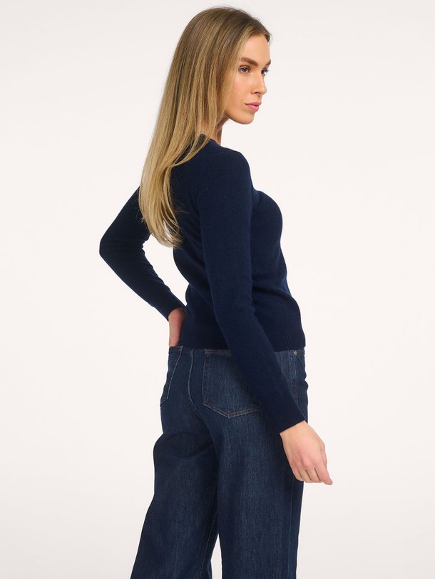 Pull Catelina en cachemire bleu marine Absolut Cashmere