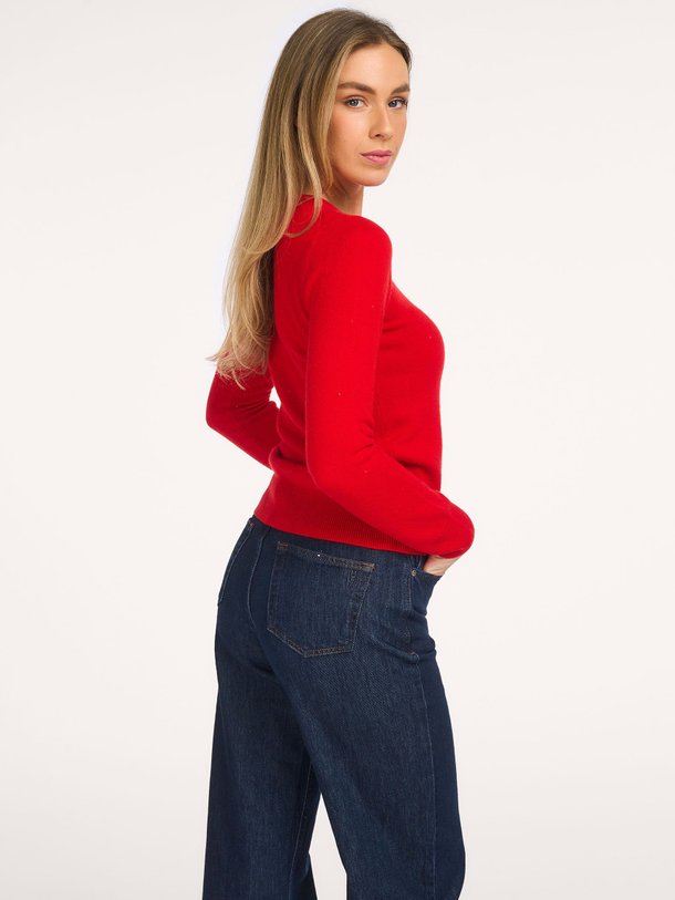 Pull Catelina en cachemire rouge Absolut Cashmere