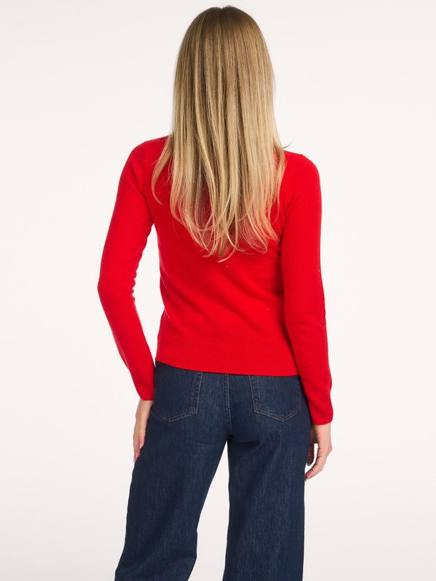 Pull Catelina en cachemire rouge Absolut Cashmere