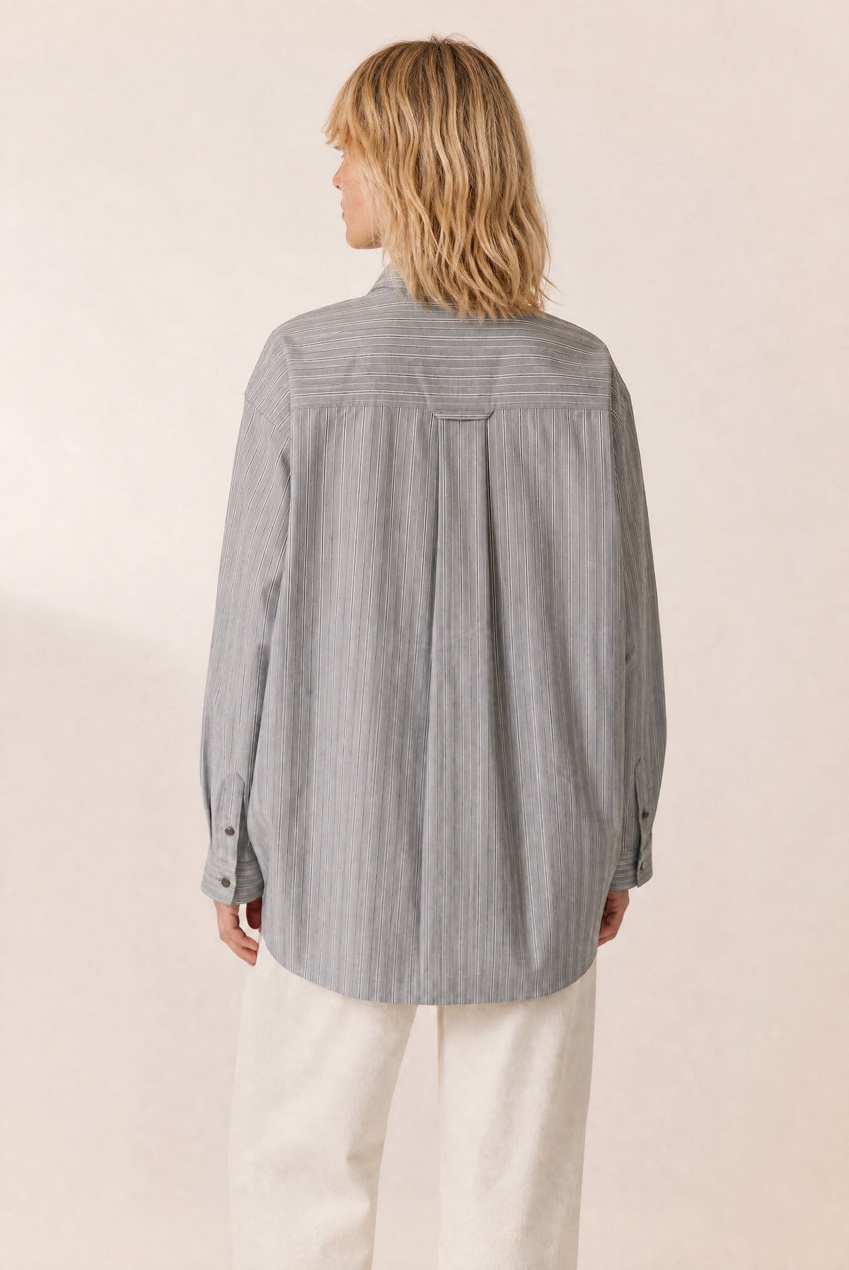 Chemise CHEF Strp Grey Leon & Harper — photo officielle 2