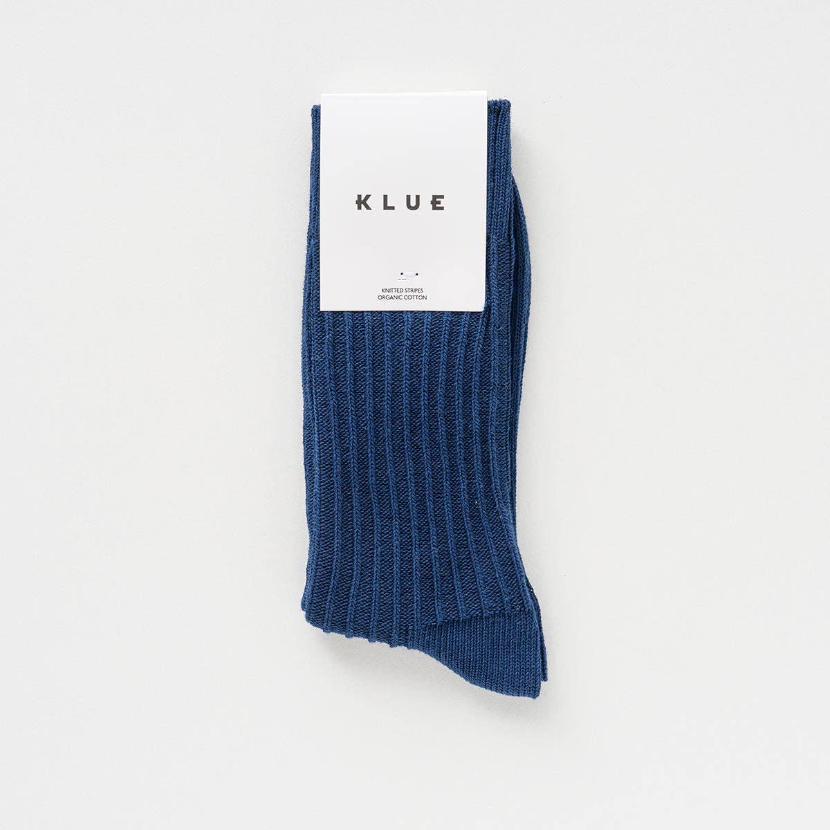 Chaussettes à rayures tricotées en coton biologique KLUE | Marine: 36-40 — vue 2 sur 7