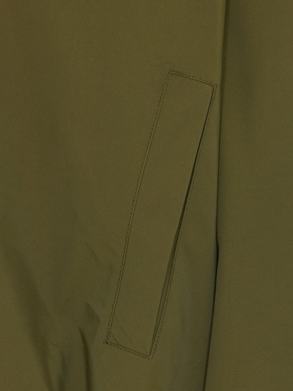 Détail poche veste courte kaki militaire doublée effet fourrure femme ELEH