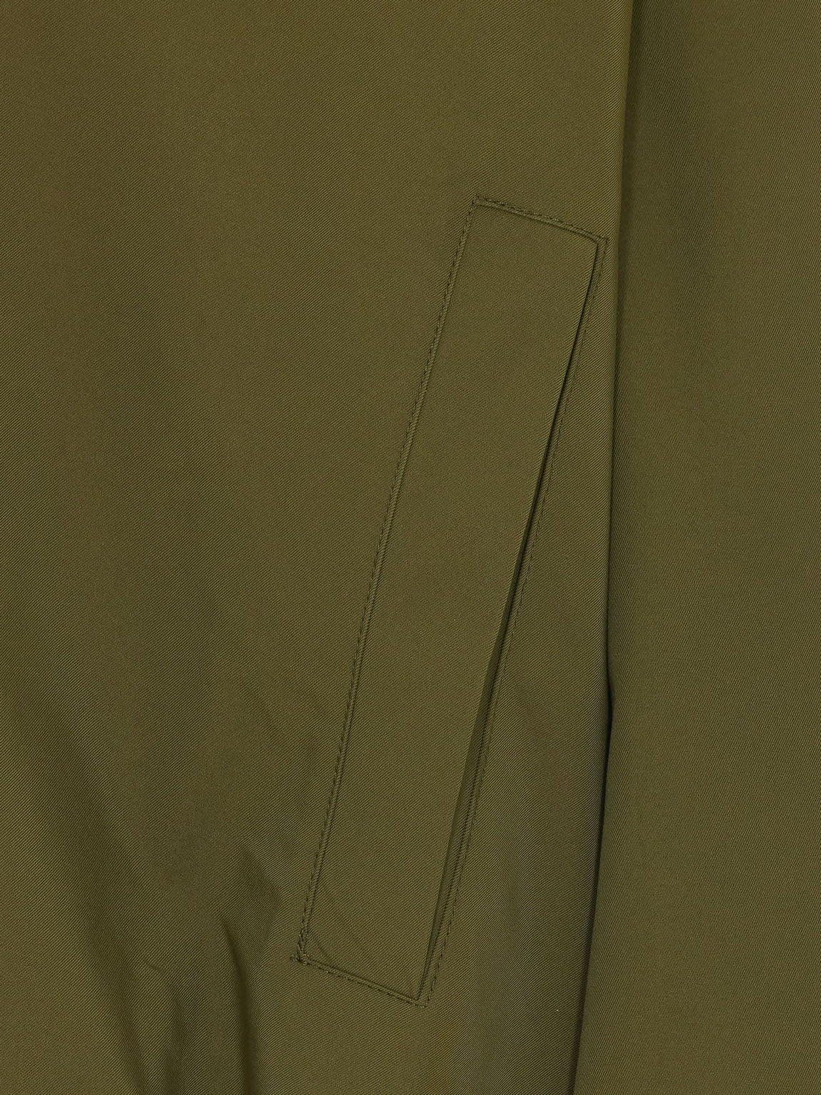 Détail poche veste courte kaki militaire doublée effet fourrure femme ELEH