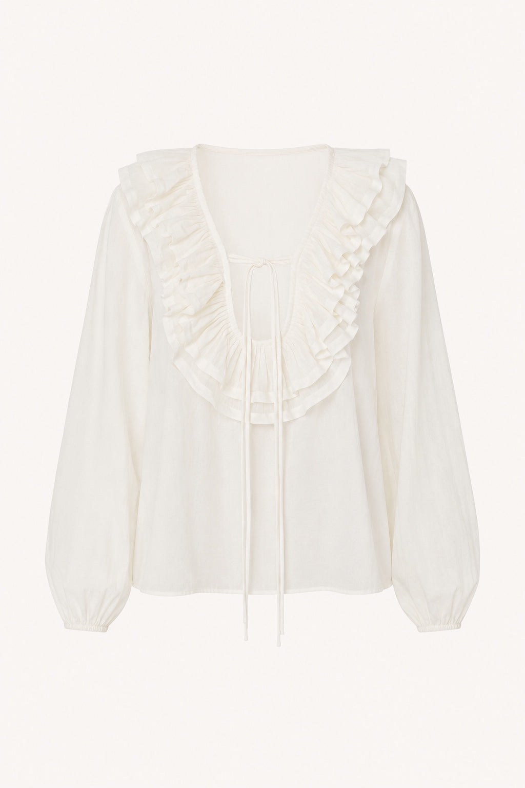 Blouse ivoire à volants ELEH SS260116 – vue produit