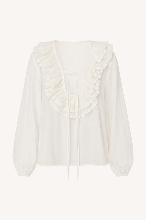 Blouse ivoire à volants ELEH SS260116 – vue produit