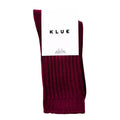 Chaussettes à rayures tricotées en coton biologique KLUE | Bordeaux: 36-40 — vue 1 sur 5