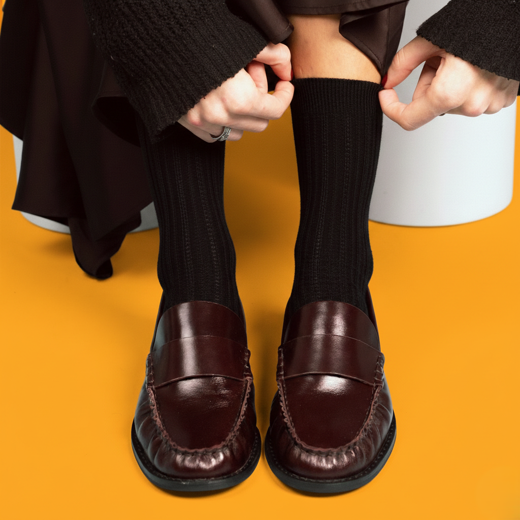 KLUE Pointelle Côtelé Fin en Tricot | Noir: 36-40 — vue 2 sur 4