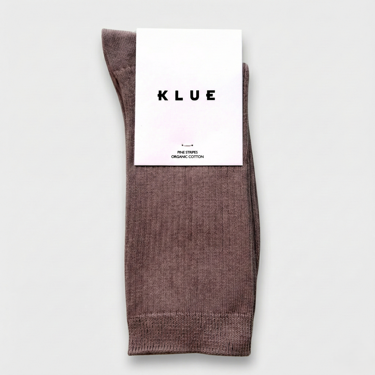 Chaussettes à fines rayures unies en coton biologique KLUE | Moka: 36-40 — vue 1 sur 6