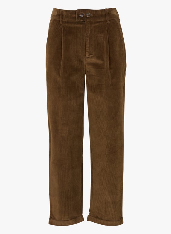 Pantalon PROM velours bronze Leon & Harper vue de face