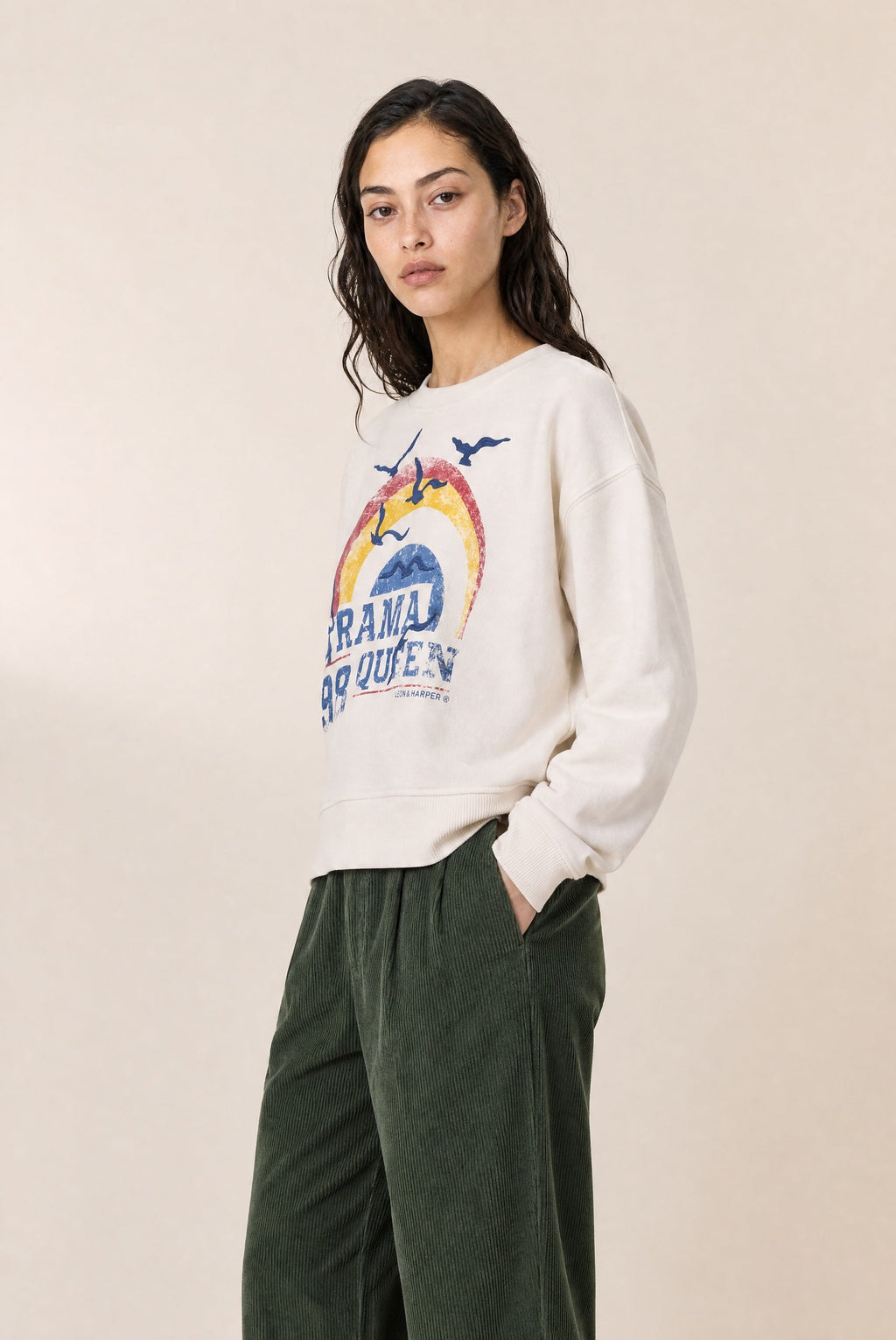 Sweat Sorbet Queen off white Leon & Harper — photo officielle 4