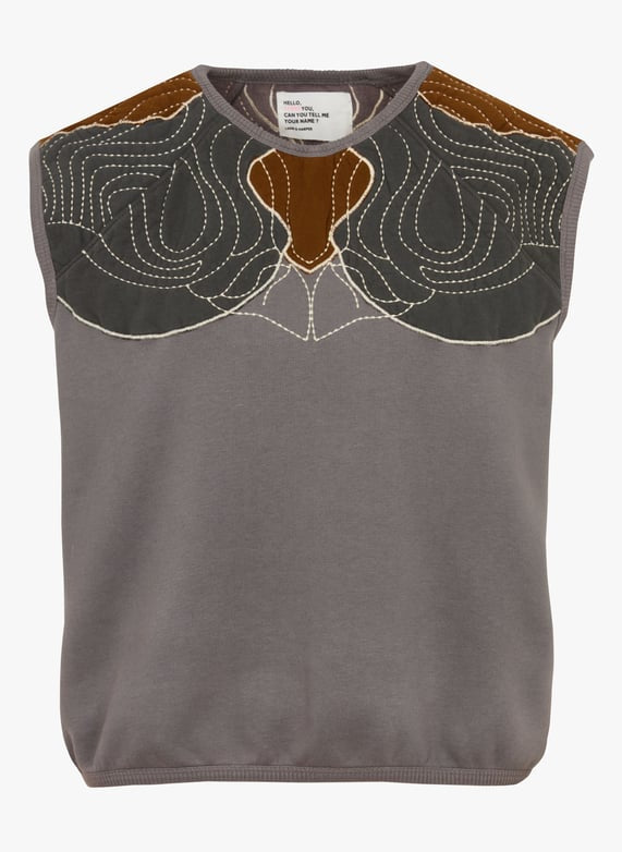 Sweat SIROP LAYER gris Leon & Harper vue de face