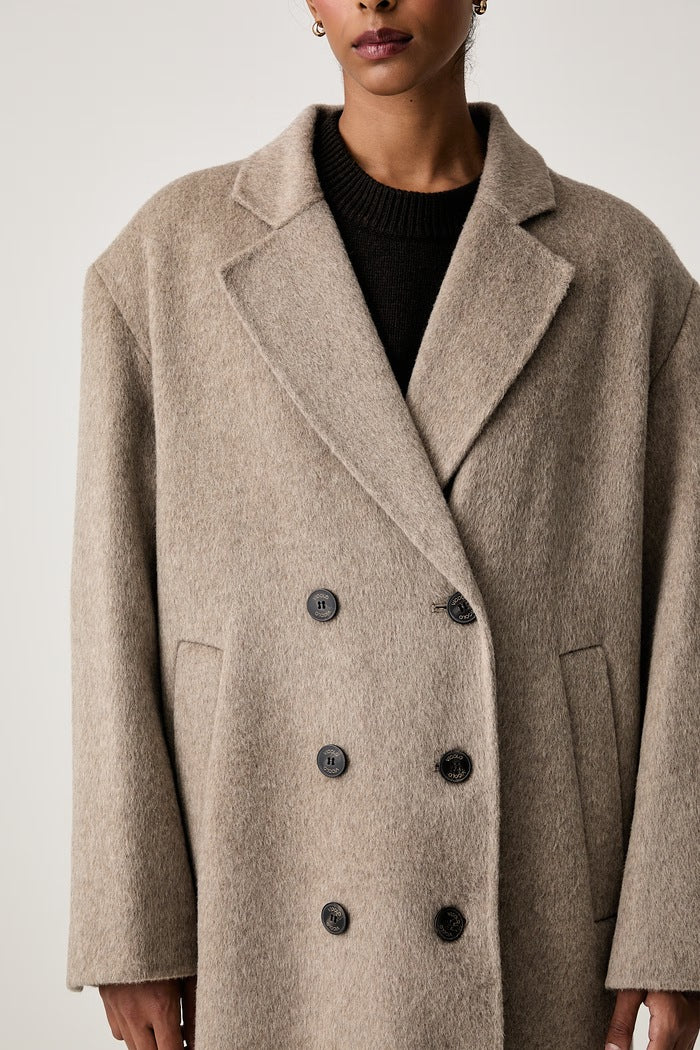 Manteau long croisé beige VICOLO TAC0091 – vue arrière