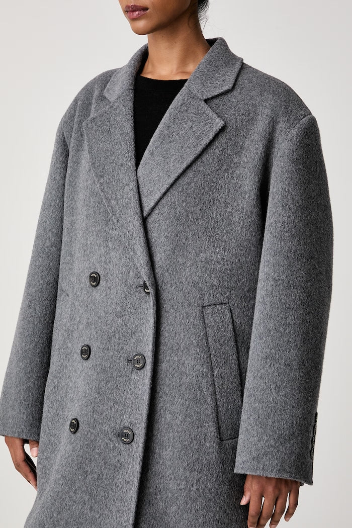 Manteau croisé gris VICOLO TAC0091 - vue de dos