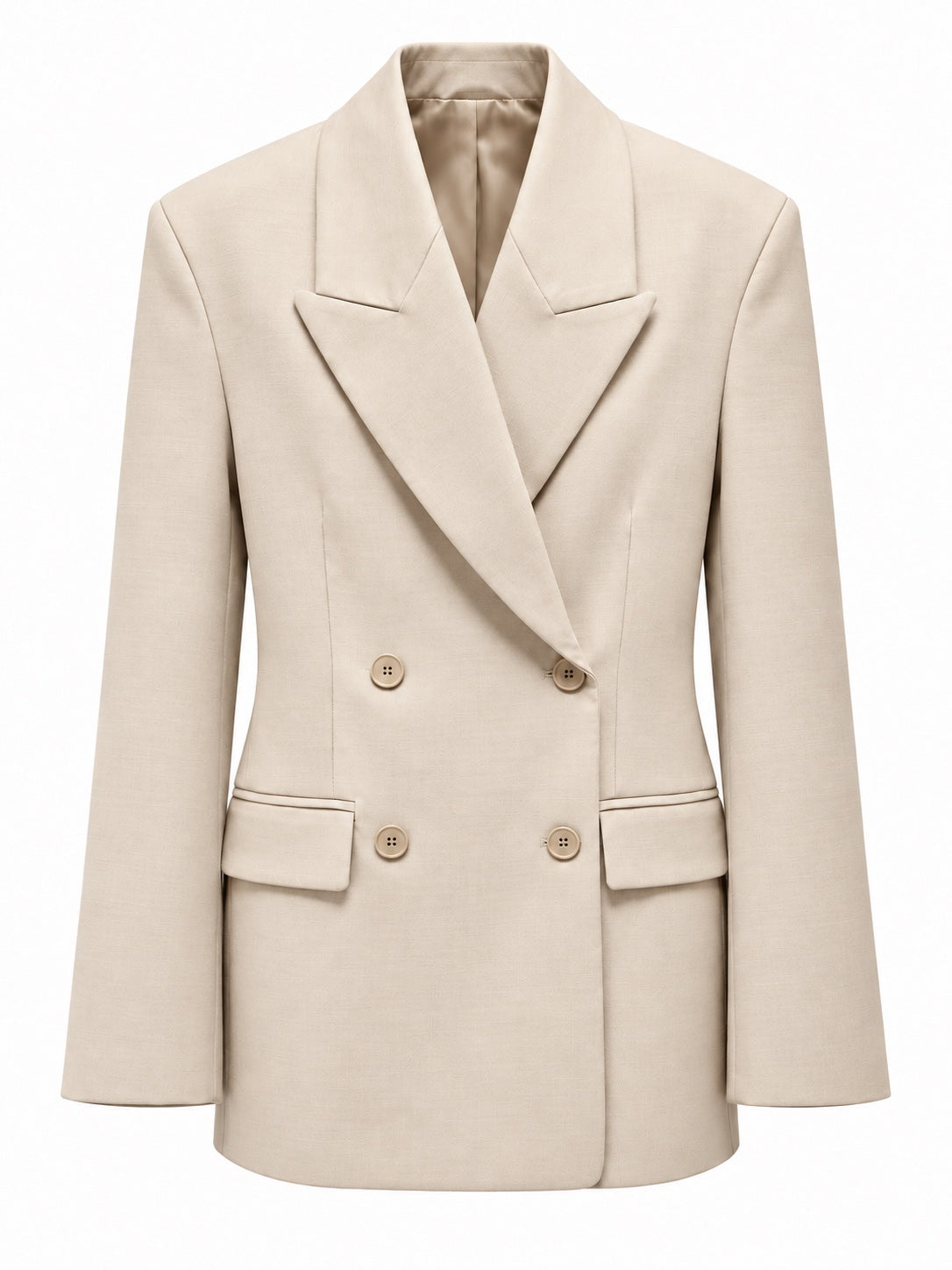 Blazer croisé cintré beige VICOLO TAC0136 – vue de face