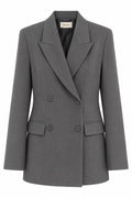Blazer croisé cintré gris Fumo VICOLO TAC0136 – vue de face
